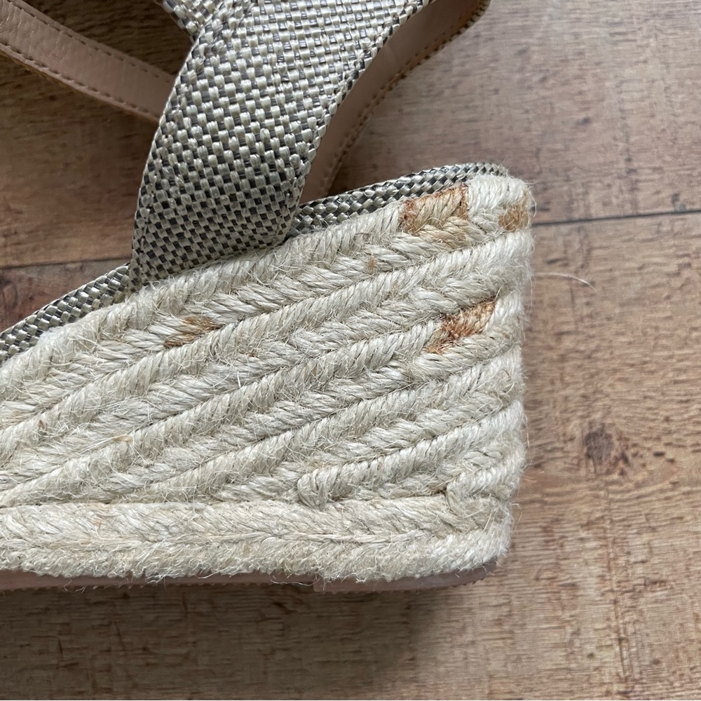 Lauren Ralph Lauren Buckle Tie Wedge Heel Espadrille Shoes Womens Size 7 - Picture 6 of 12